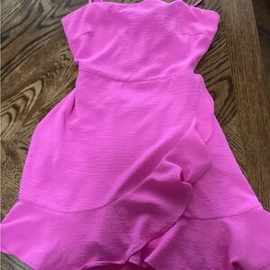 Lovely Day Pink Tie Back Mini Dress Small